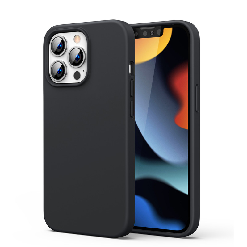Ugreen apsauginis silikoninis dėklas, guminis lankstus silikoninis dėklo dangtelis, skirtas iPhone 13 Pro juodas