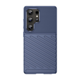 „Thunder Case“ „Samsung Galaxy S25 Ultra“ silikoninis šarvuotas dėklas – mėlynas