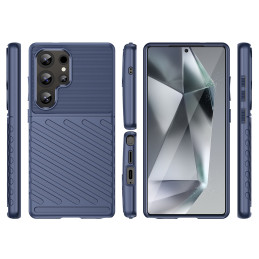 „Thunder Case“ „Samsung Galaxy S25 Ultra“ silikoninis šarvuotas dėklas – mėlynas