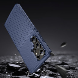 „Thunder Case“ „Samsung Galaxy S25 Ultra“ silikoninis šarvuotas dėklas – mėlynas
