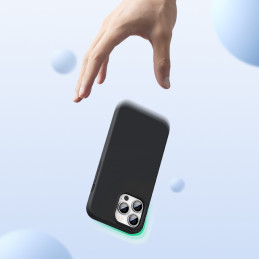 Ugreen apsauginis silikoninis dėklas, guminis lankstus silikoninis dėklo dangtelis, skirtas iPhone 13 Pro juodas