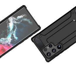 Hibridinis šarvuotas dėklas, skirtas „Samsung Galaxy S25 Ultra“ šarvuotas hibridinis dėklas – juodas