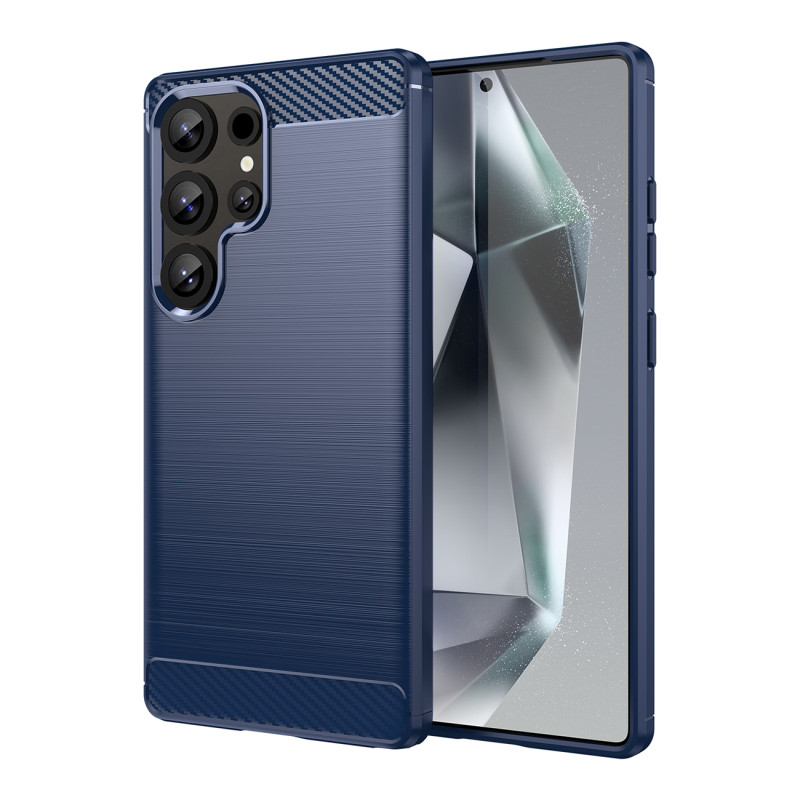 Anglies pluošto dėklas, skirtas „Samsung Galaxy S25 Ultra“ – mėlynas