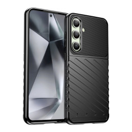 „Thunder“ dėklas, skirtas „Samsung Galaxy S24 FE“ silikoniniam šarvuotam dėklui – juodas