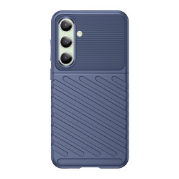 „Thunder“ dėklas, skirtas „Samsung Galaxy S24 FE“ silikoniniam šarvuotam dangteliui – mėlynas