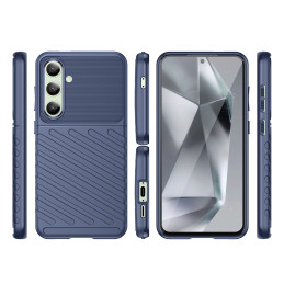 „Thunder“ dėklas, skirtas „Samsung Galaxy S24 FE“ silikoniniam šarvuotam dangteliui – mėlynas