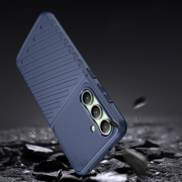 „Thunder“ dėklas, skirtas „Samsung Galaxy S24 FE“ silikoniniam šarvuotam dangteliui – mėlynas